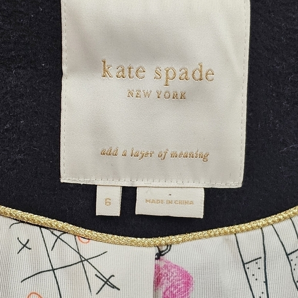 Kate Spade Classic Military Wool Coat in 6 - Picture 7 of 8